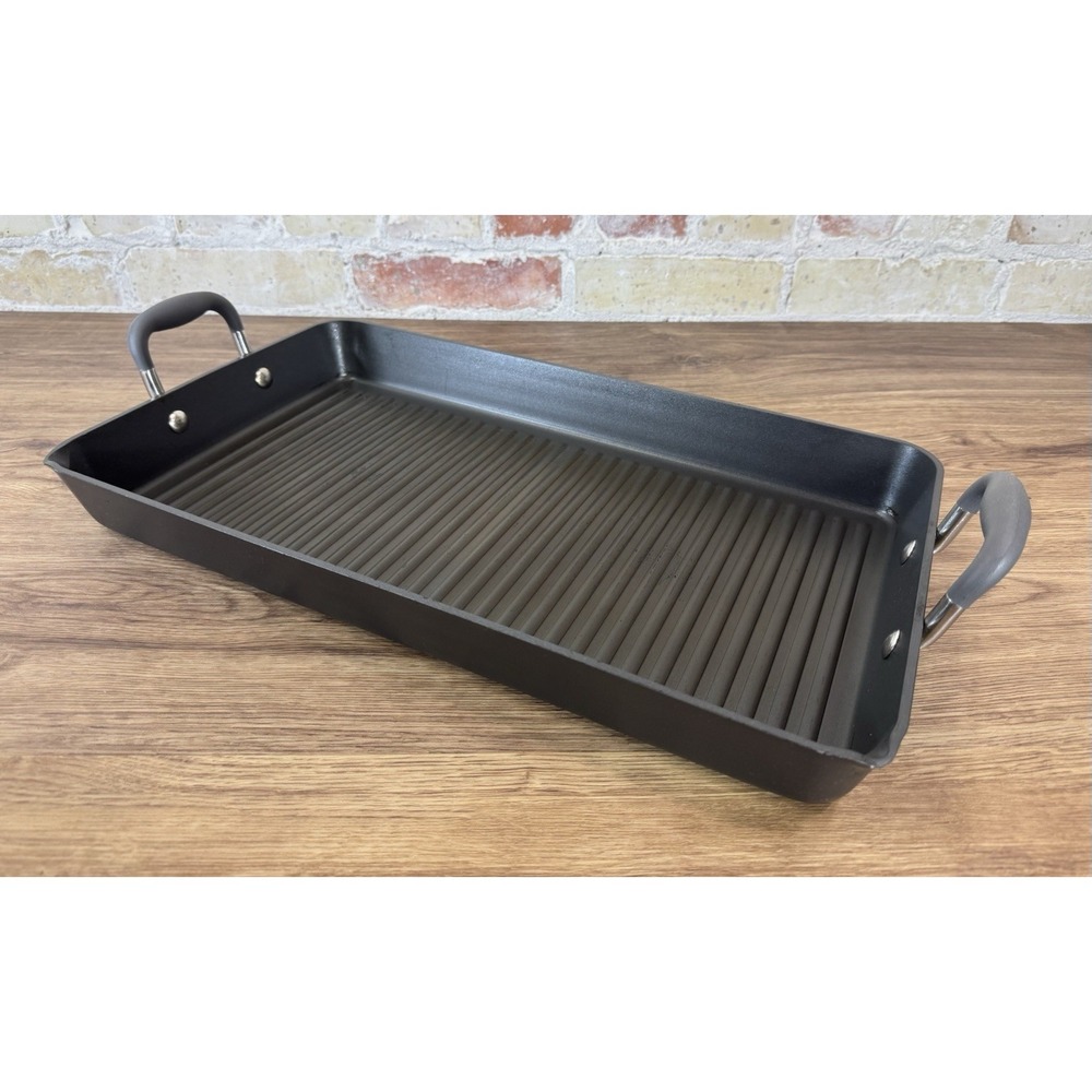 Pampered Chef Grill Pan Dual Burner Double Bacon Burger Panini Press Set 2924 - Picture 9 of 16